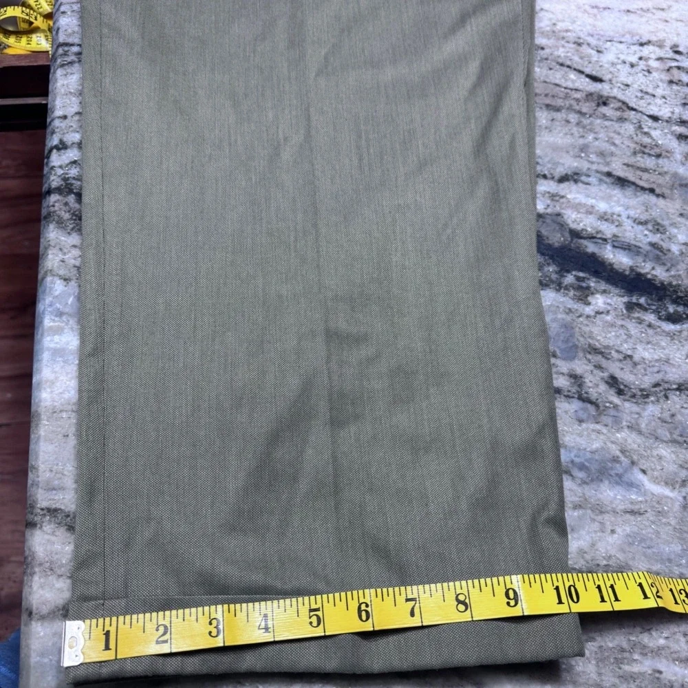 Stacy Adams Super 150s Men's Suit 52R/47R Olive Sharkskin Italian Styl 2 Pleated